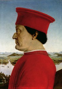 Federigo da Montefeltro (1422-82) Książę Urbino, ok. 1465 (tempera na płycie) (rewers patrz 69441-42) (detal z 95420)